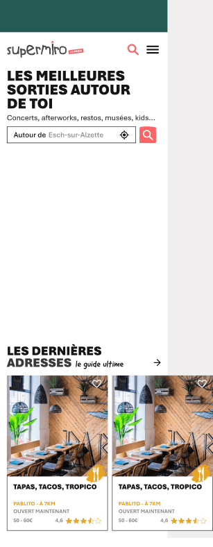 Aperçu de l’application Supermiro