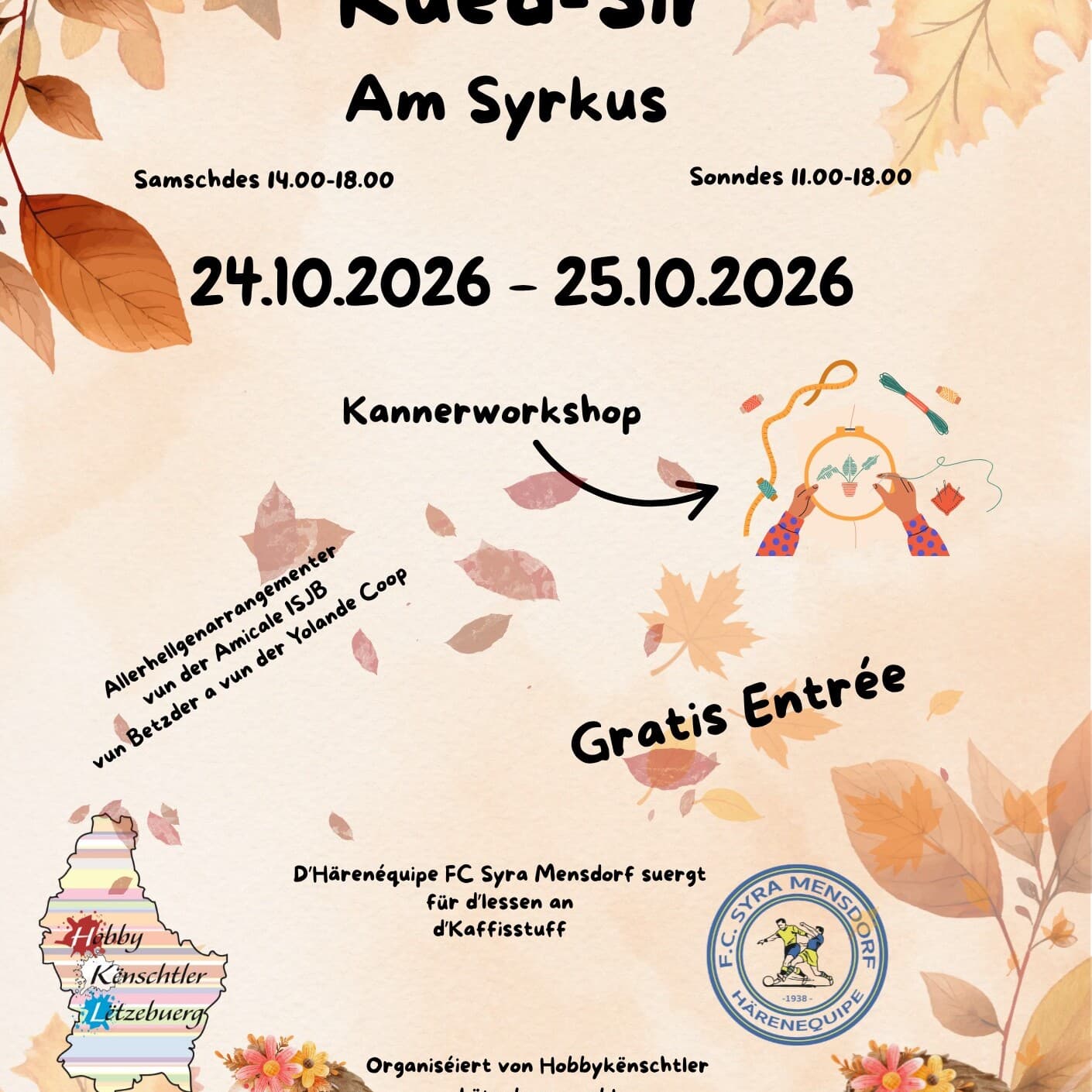 Marché créatif au Syrkus à Roodt-sur-Syre
