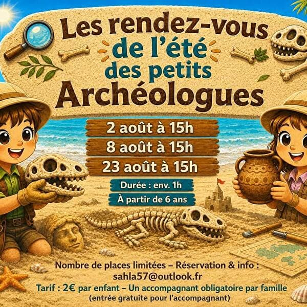 Le rendez-vous des petits archéologues - août 2026