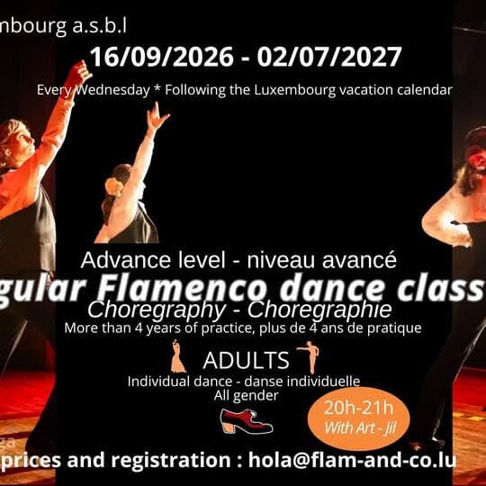 Advanced adult flamenco: choreography every Wednesday