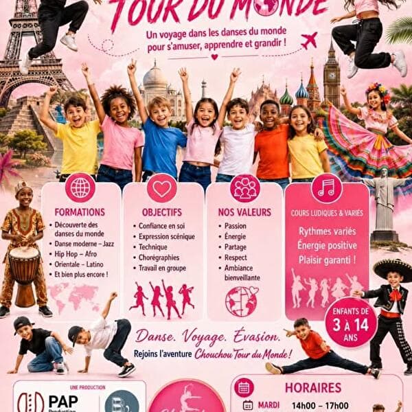 Dance with Chouchou – All-styles classes (ages 3-14)