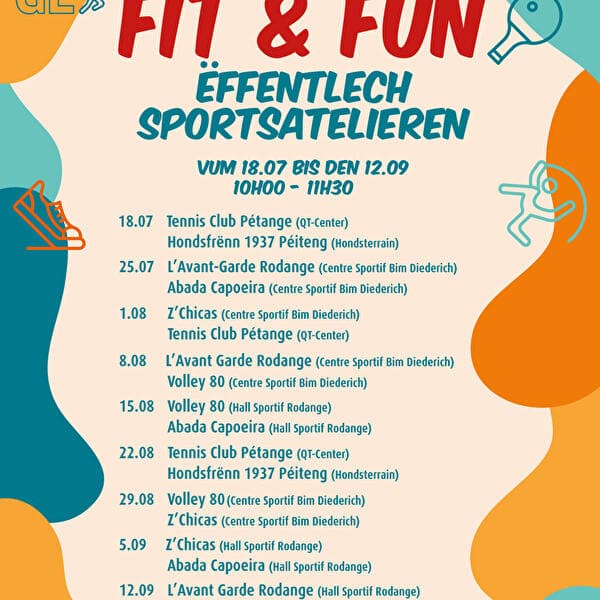 Fit & Fun – Fun Workshops (Tennis)