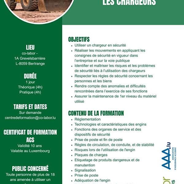 Formations chargeurs