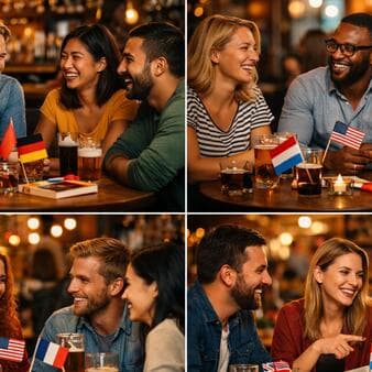 Rencontre au parc : échange linguistique international